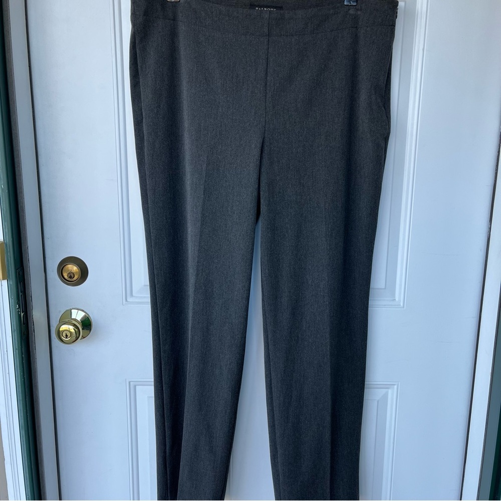 •Talbots• Gray Heritage Fit Side Zip Pants - Size 16